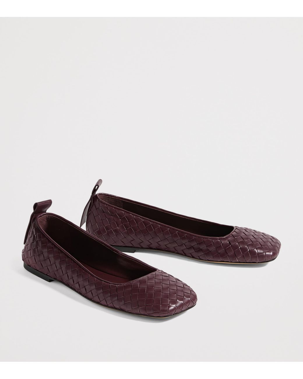 Bottega Veneta Red Lambskin Charlotte Ballet Flats