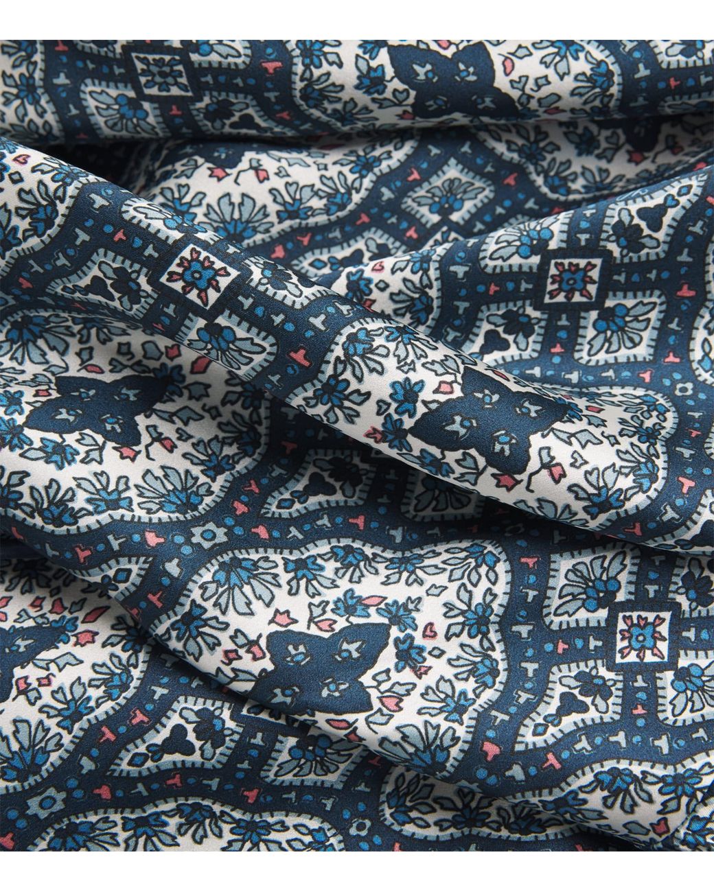 Harrods Blue Silk Tile Print Night Robe for men