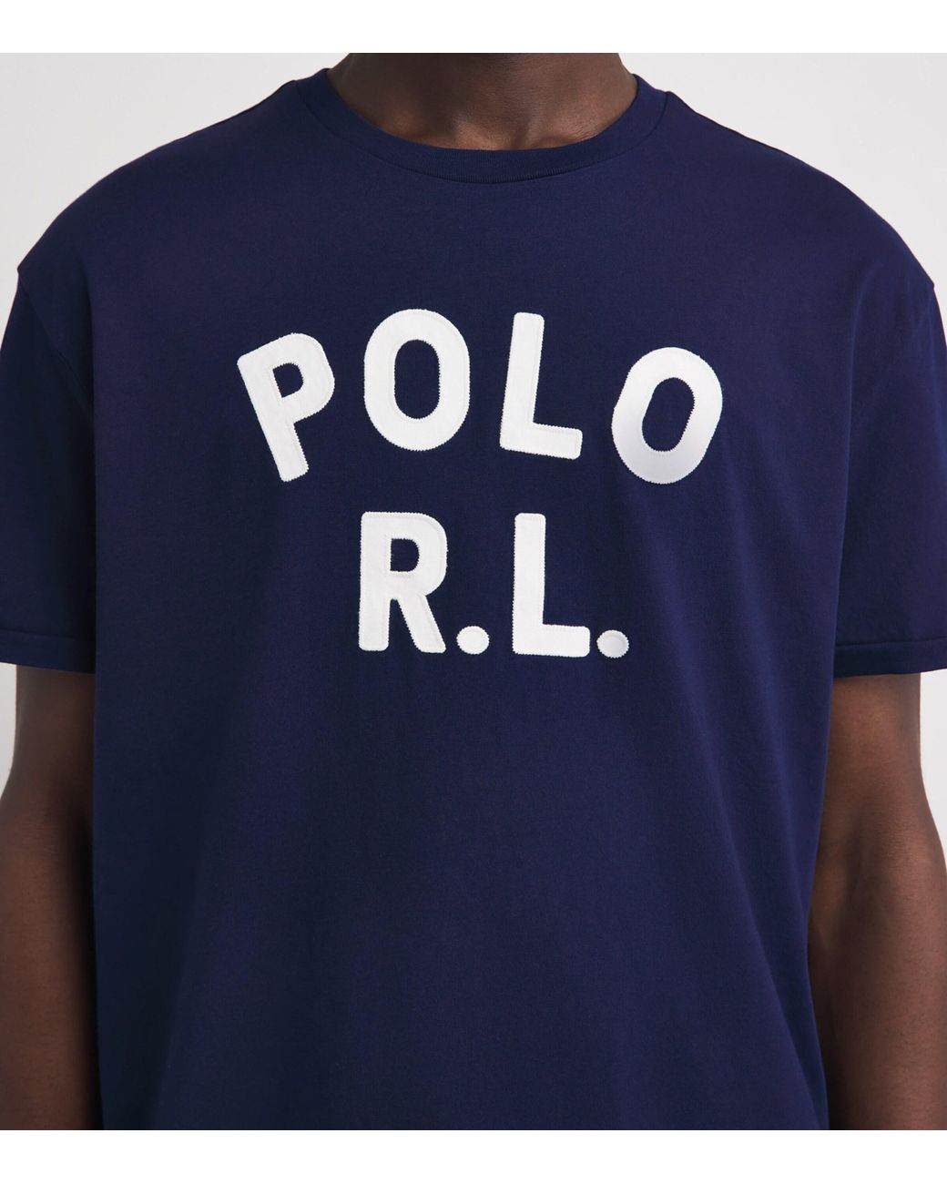 Polo Ralph Lauren Blue Cotton Logo Appliqué T-Shirt for men