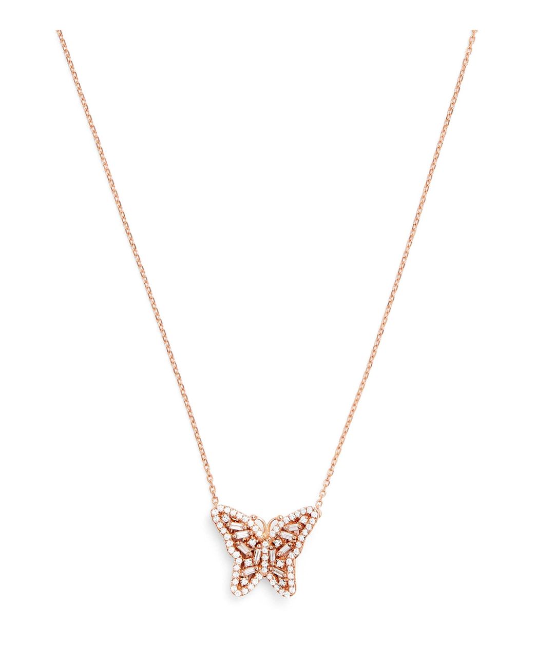 Suzanne Kalan Metallic And Diamond Bold Butterfly Necklace