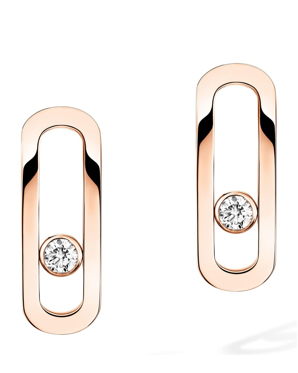Messika Metallic Move Uno And Diamond Stud Earrings