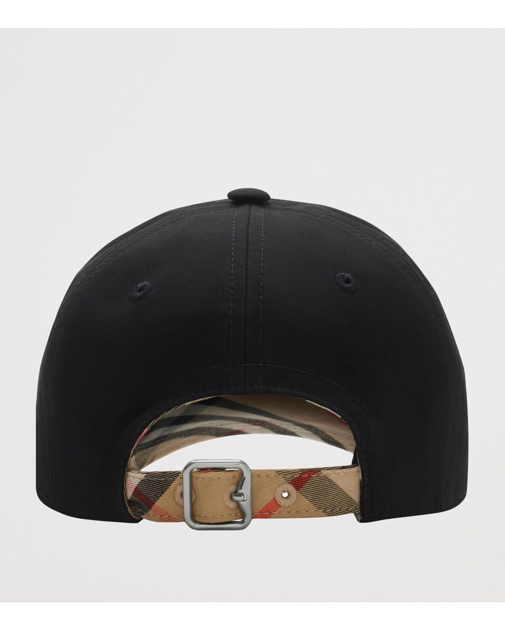Burberry Black Gabardine Baseball Cap for men