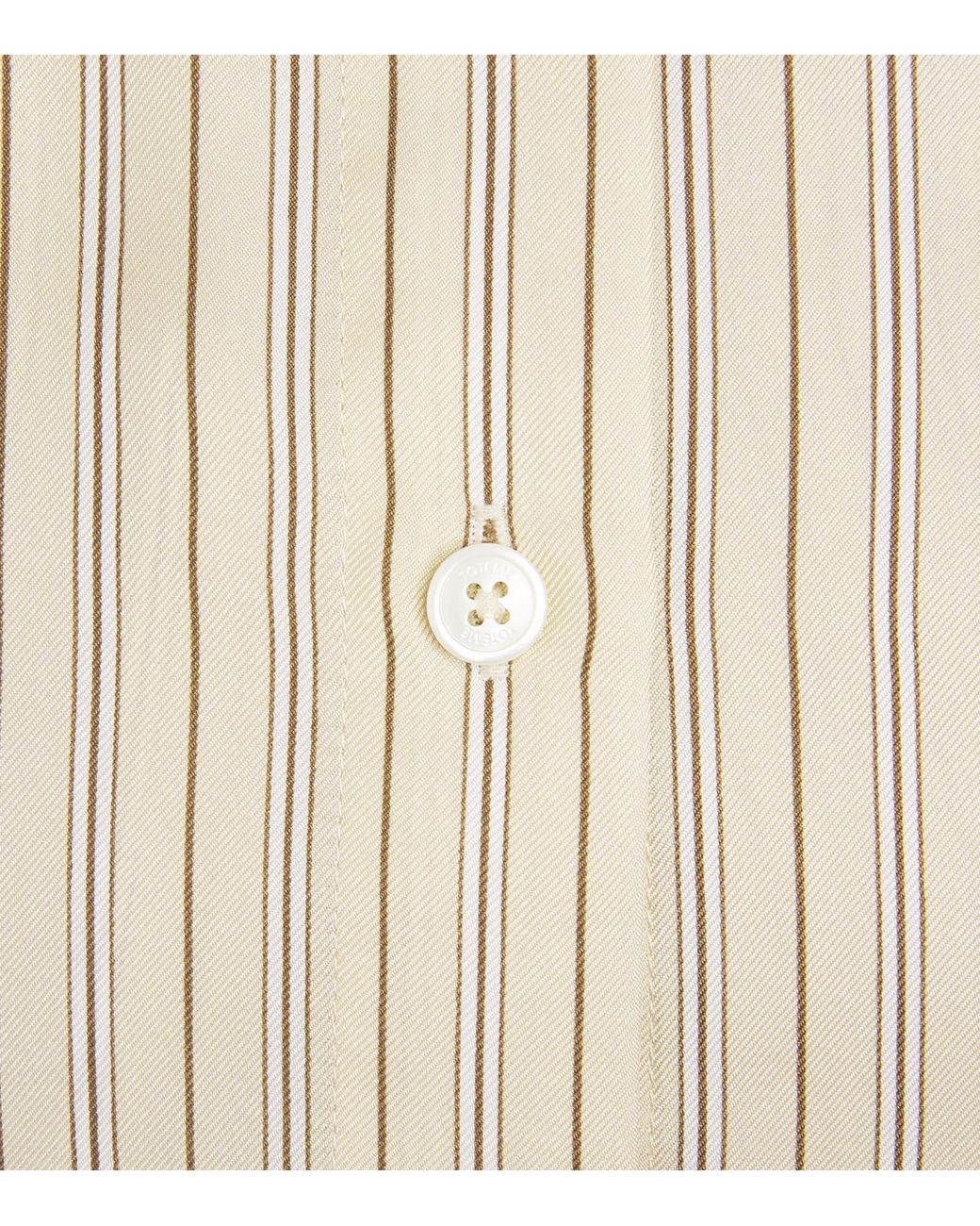 Totême  White Silk Oversized Stripe Shirt