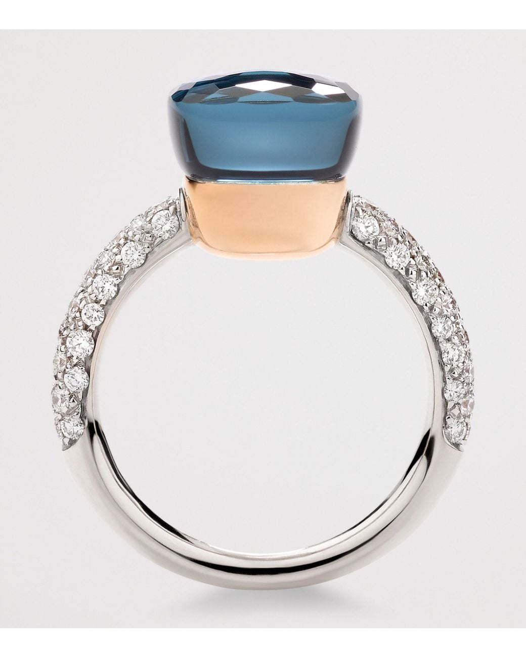 Pomellato Blue Mixed, Diamond, London Topaz And Nudo Ring