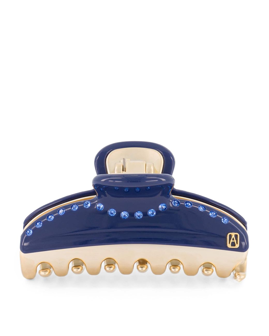 Alexandre De Paris Blue Plated Claw Hair Clip