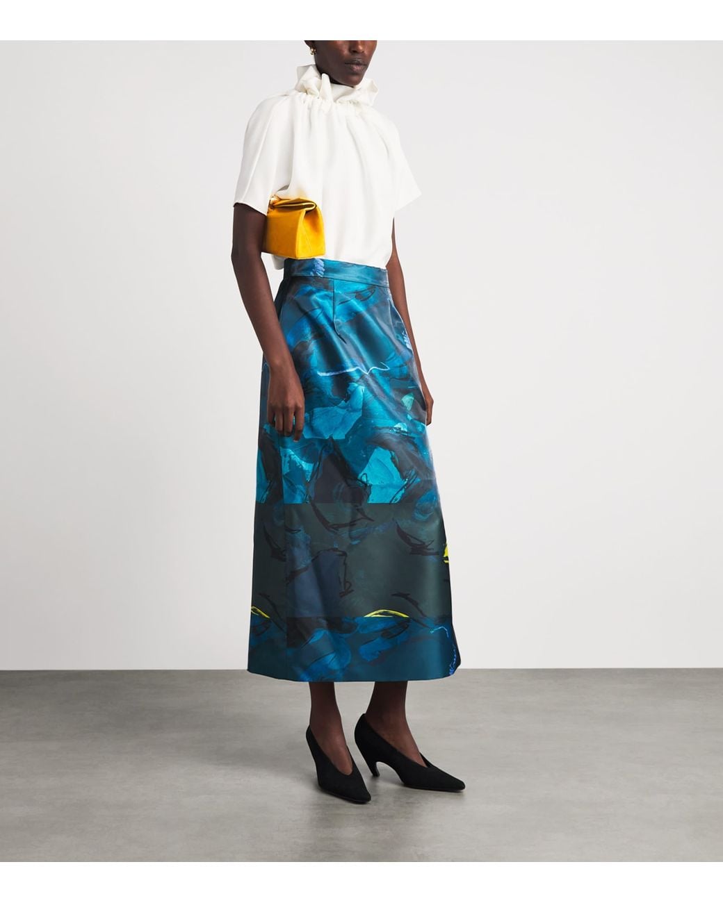 Edeline Lee White Ruff Blouse