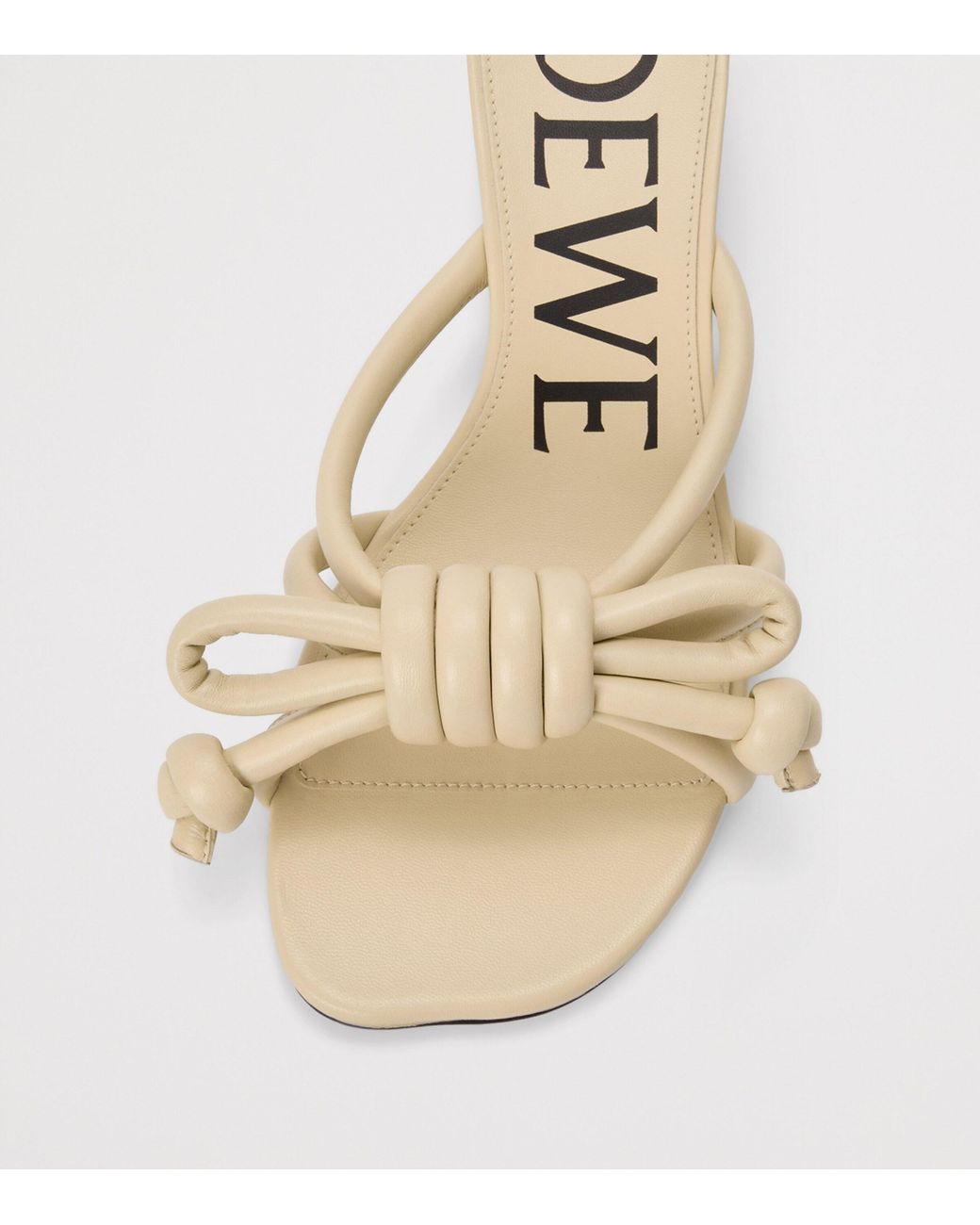 Loewe Natural Lambskin Flamenco Knot Mules 45