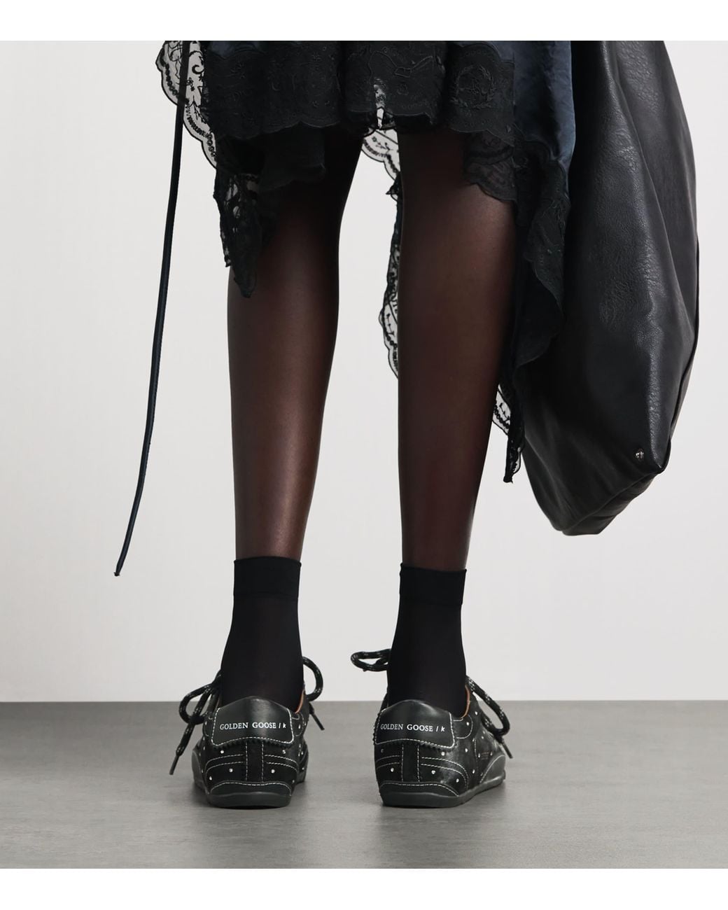 Golden Goose Deluxe Brand Black Suede Embellished True Star Sneakers