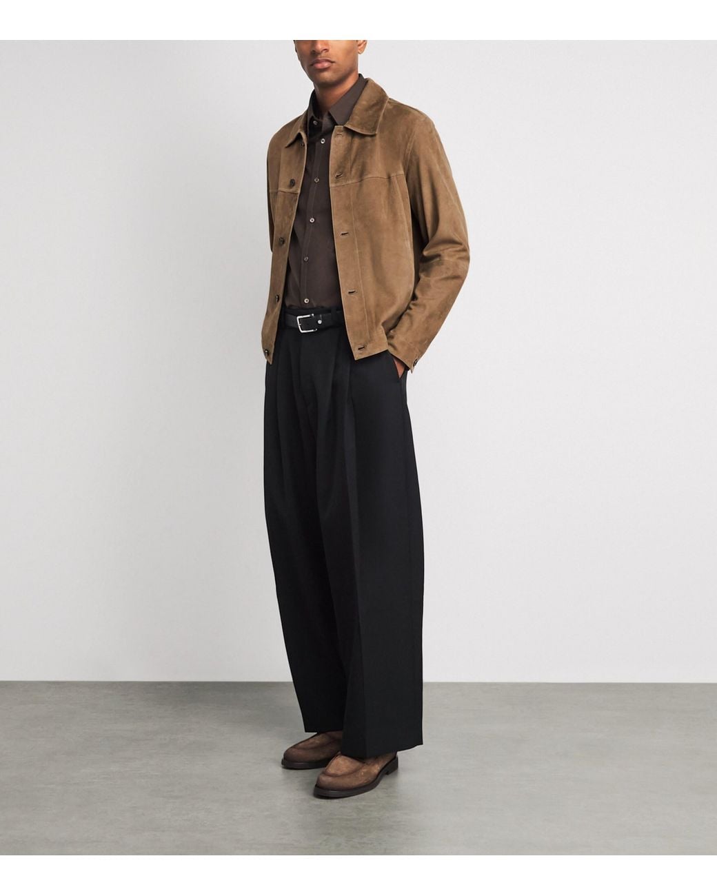 Arma Brown Goat Suede Jaden Jacket for men