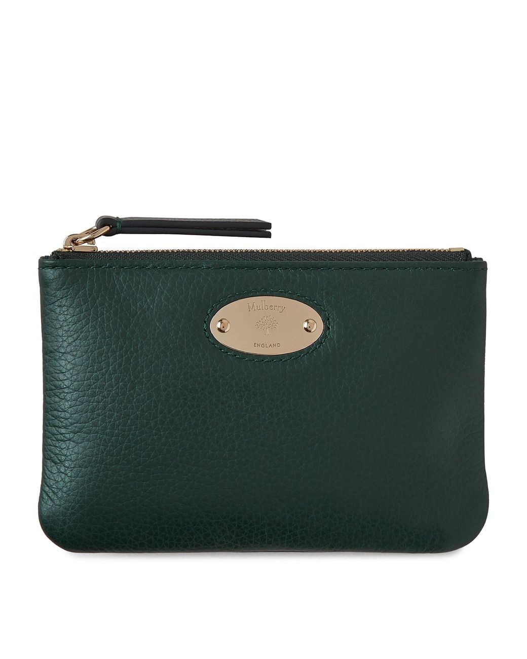 Mulberry Green Plaque Small Zip Coin Pouch