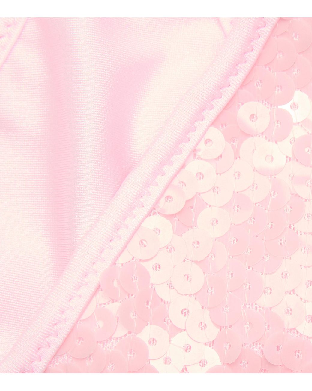 Oseree Pink Sequin Triangle Bikini