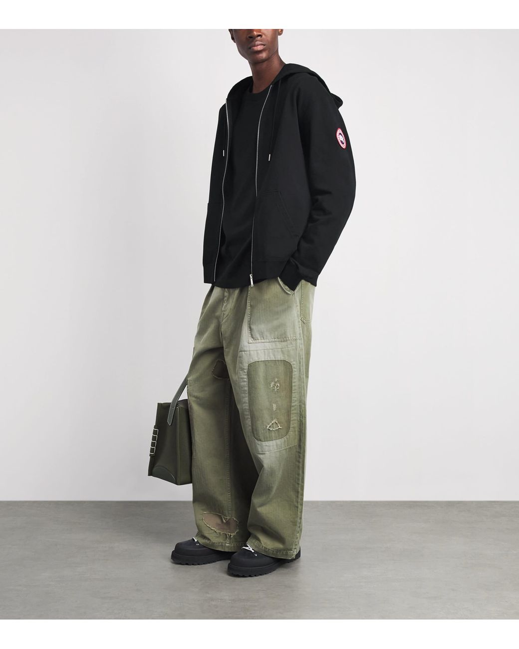 Canada Goose Black Organic Cotton Loon Hoodie for men