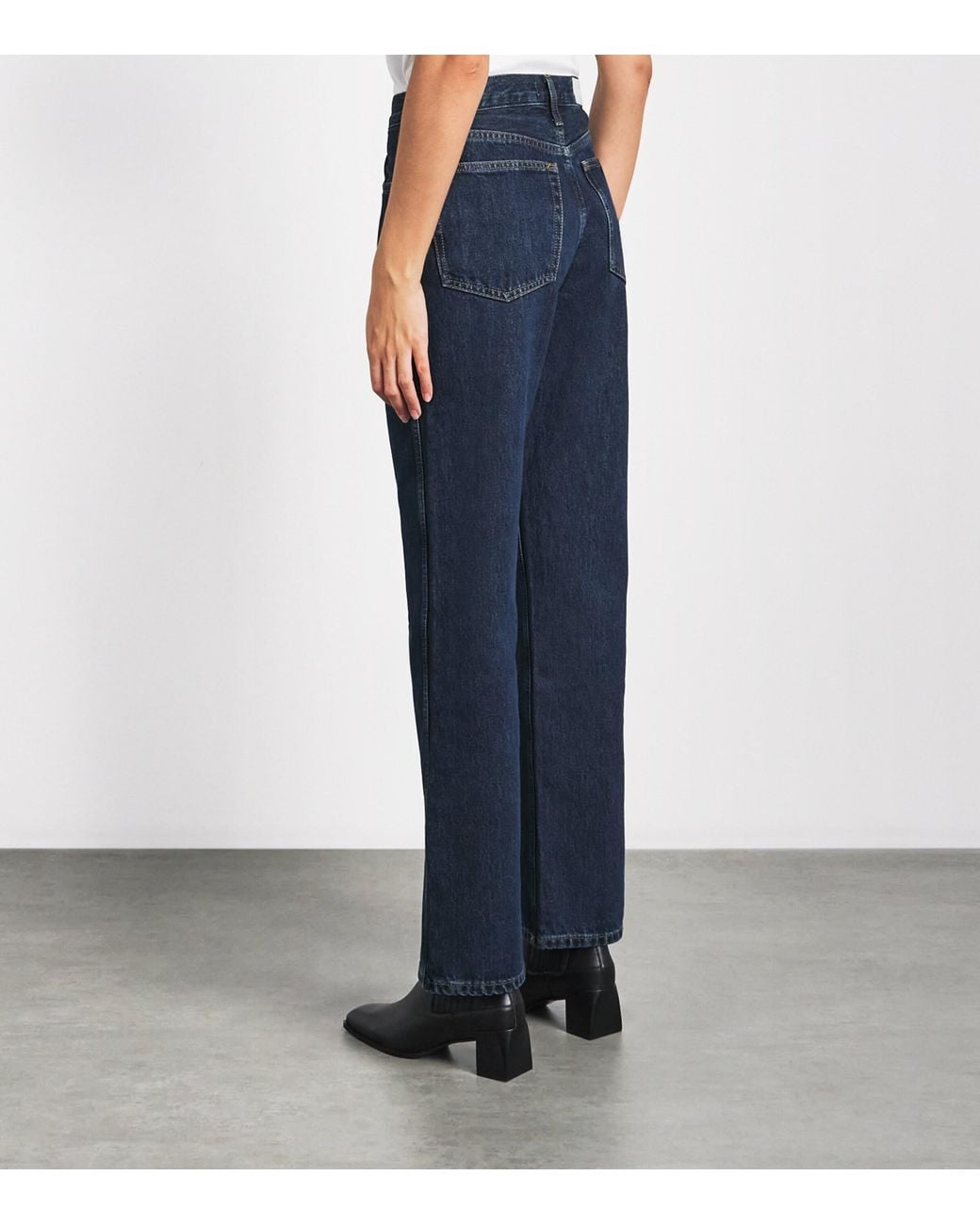 Re/done Blue Organic Cotton Loose High-Rise Jeans
