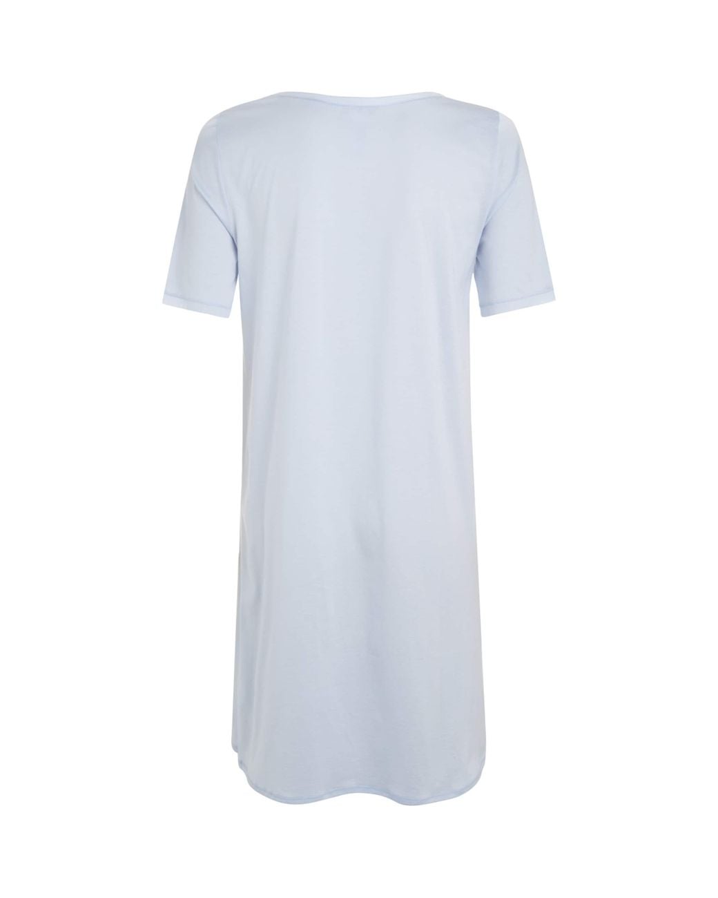 Hanro Blue Cotton Deluxe Short Sleeve Nightdress