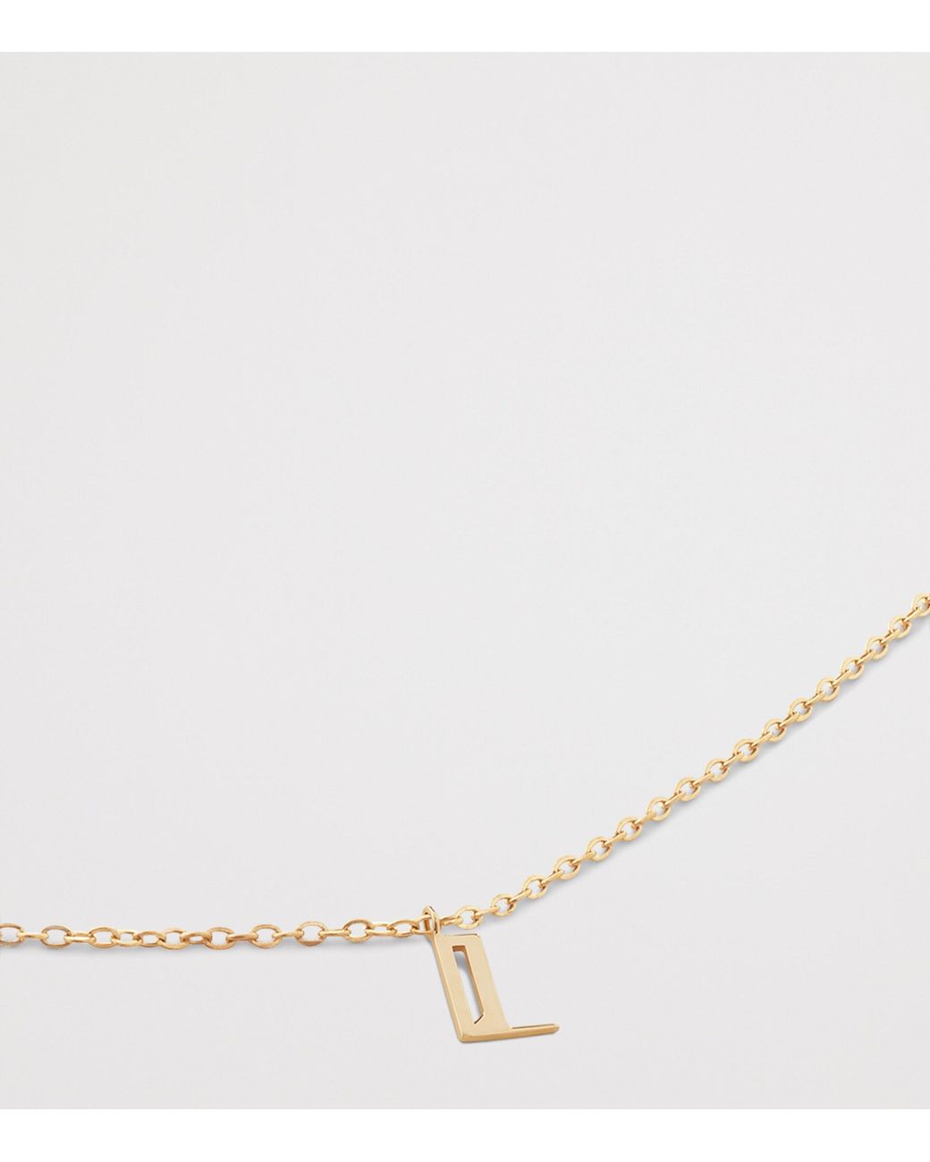 Monica Vinader Metallic Mini L Initial Necklace