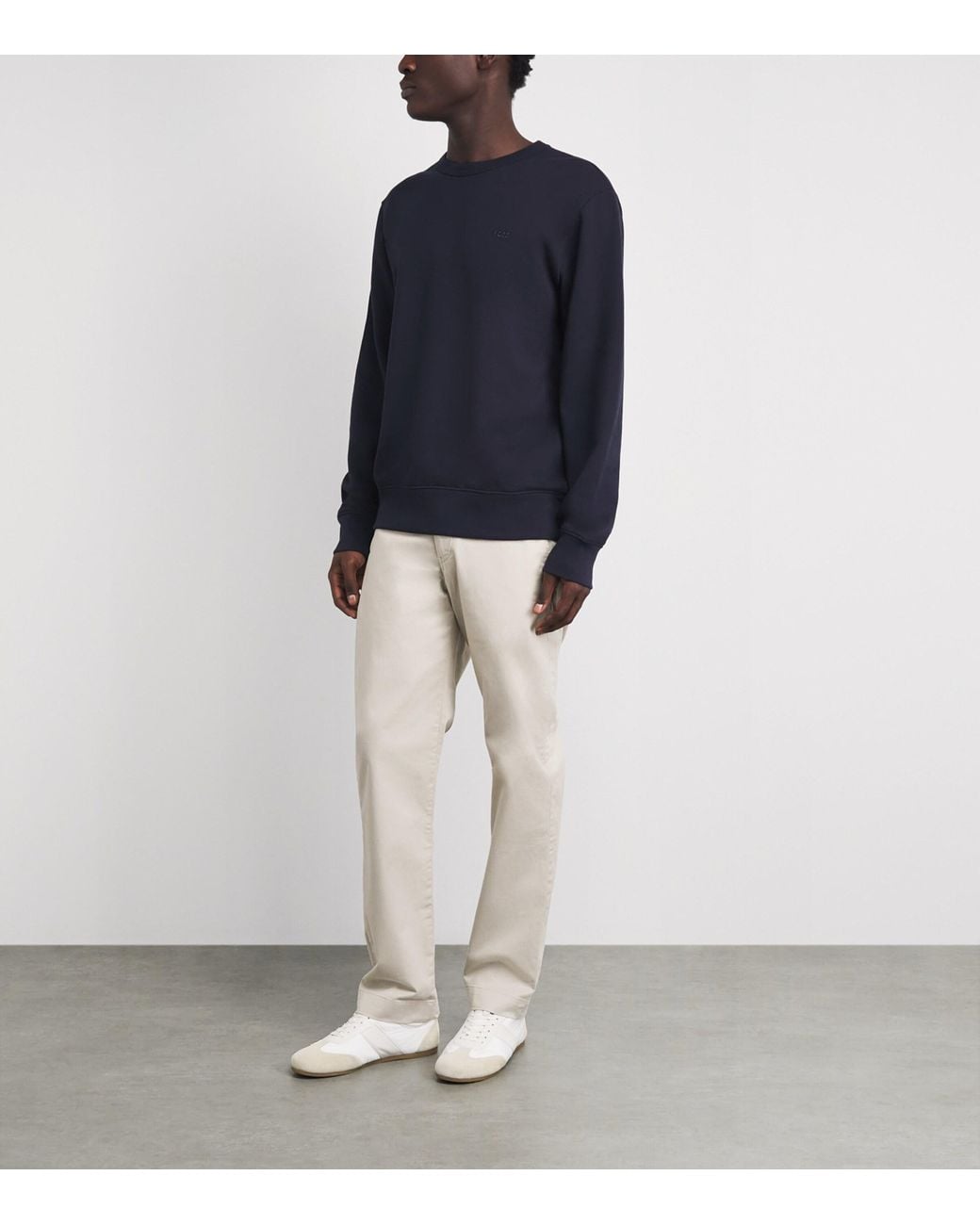 Boss Blue Cotton Sharpe Sweatshirt for men