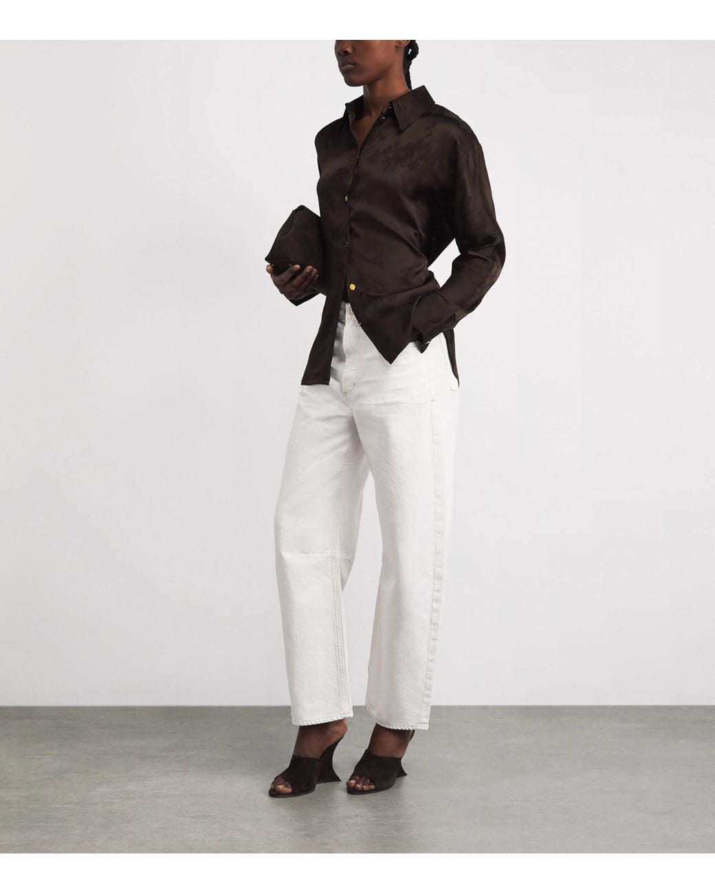 Citizens of Humanity White Miro Barrel-Leg Relaxed Jeans