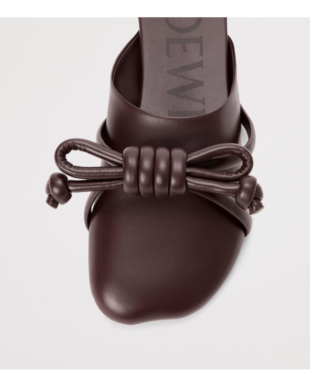 Loewe Brown Lambskin Flamenco Knot Mules