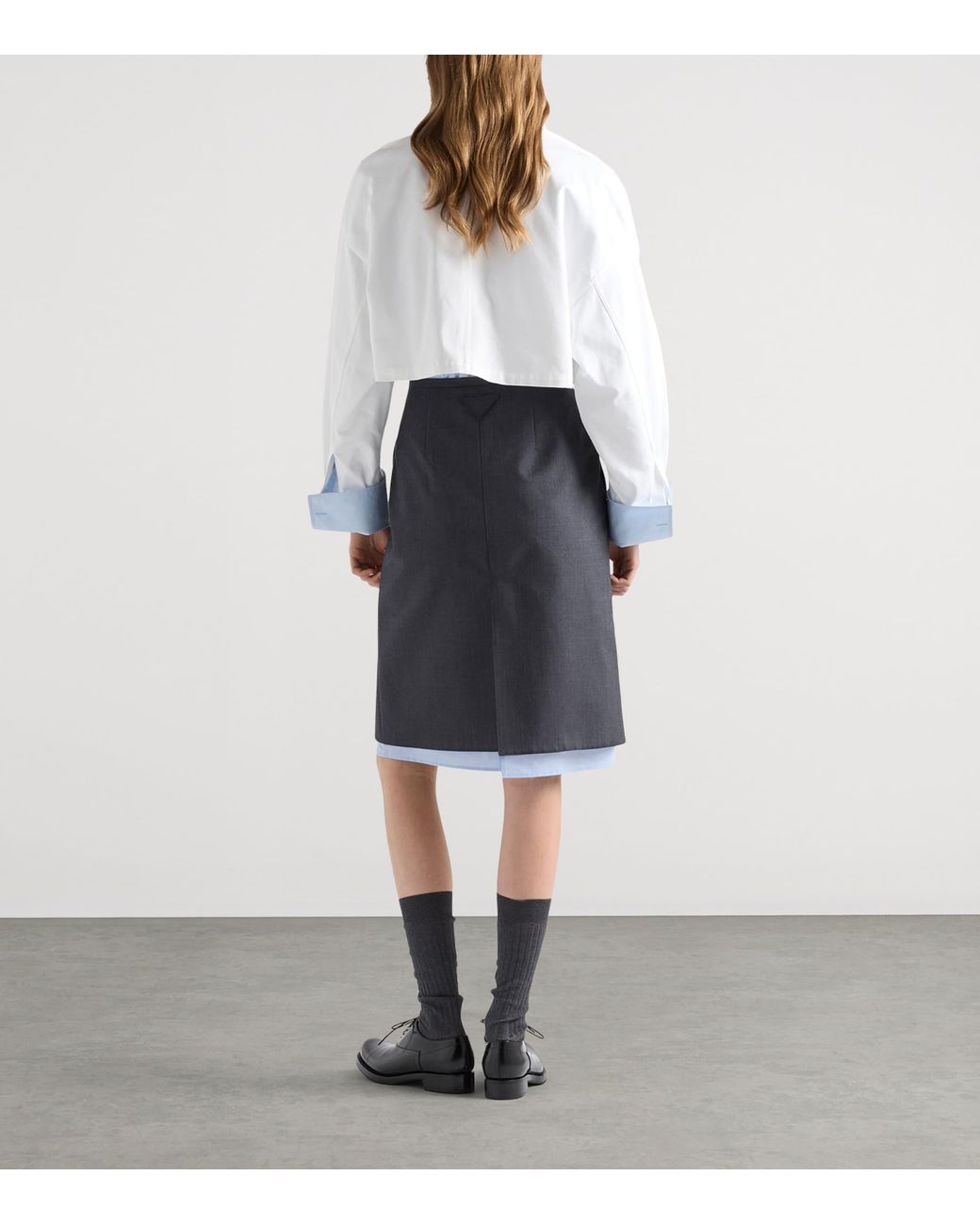 Prada White Cotton Blouson Jacket