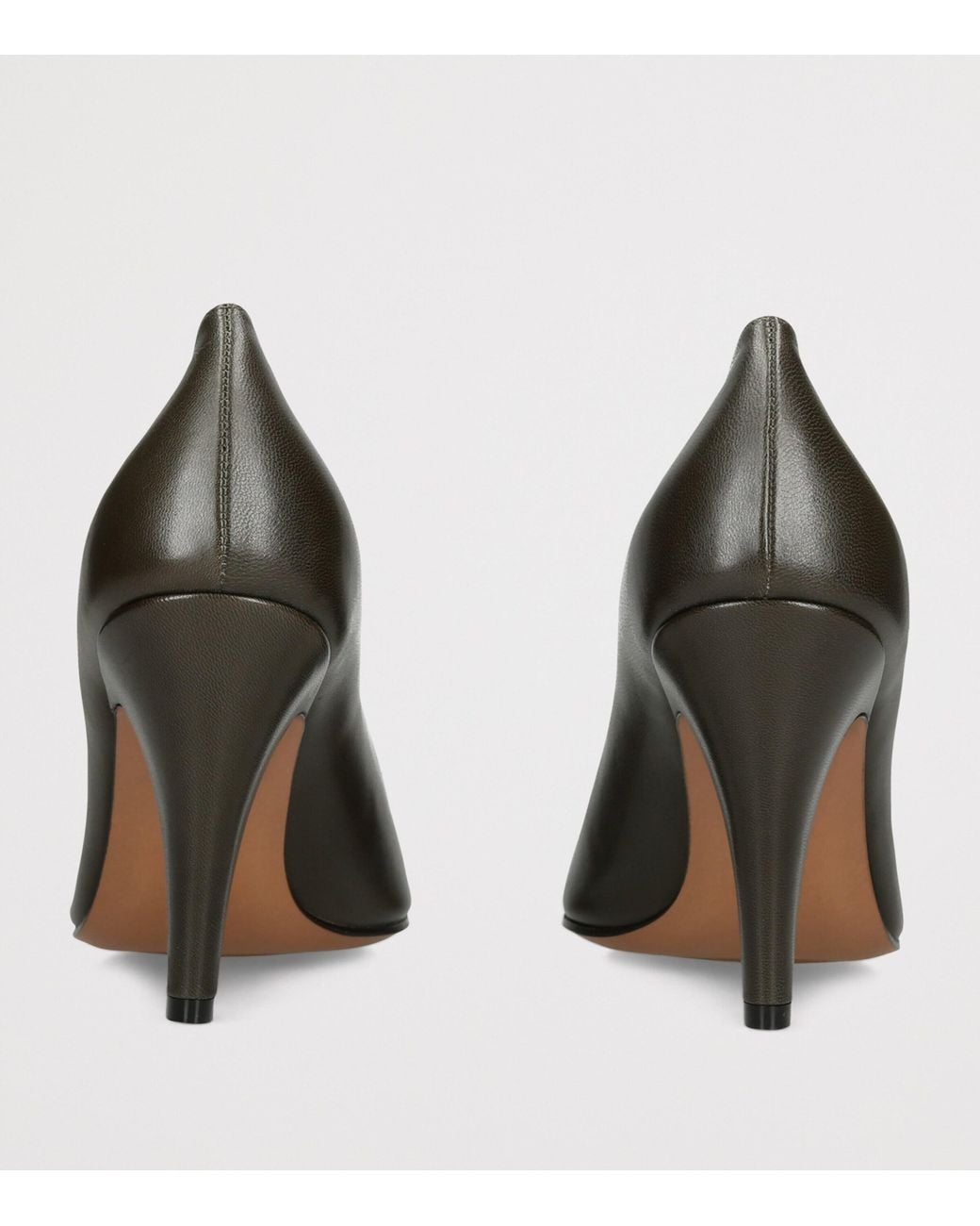 The Row Brown Ornella Leather Pumps 90