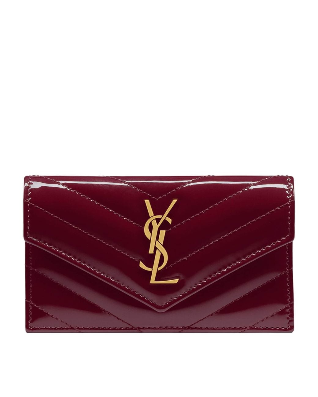 Saint Laurent Red Cassandre Matelassé Fragments Purse
