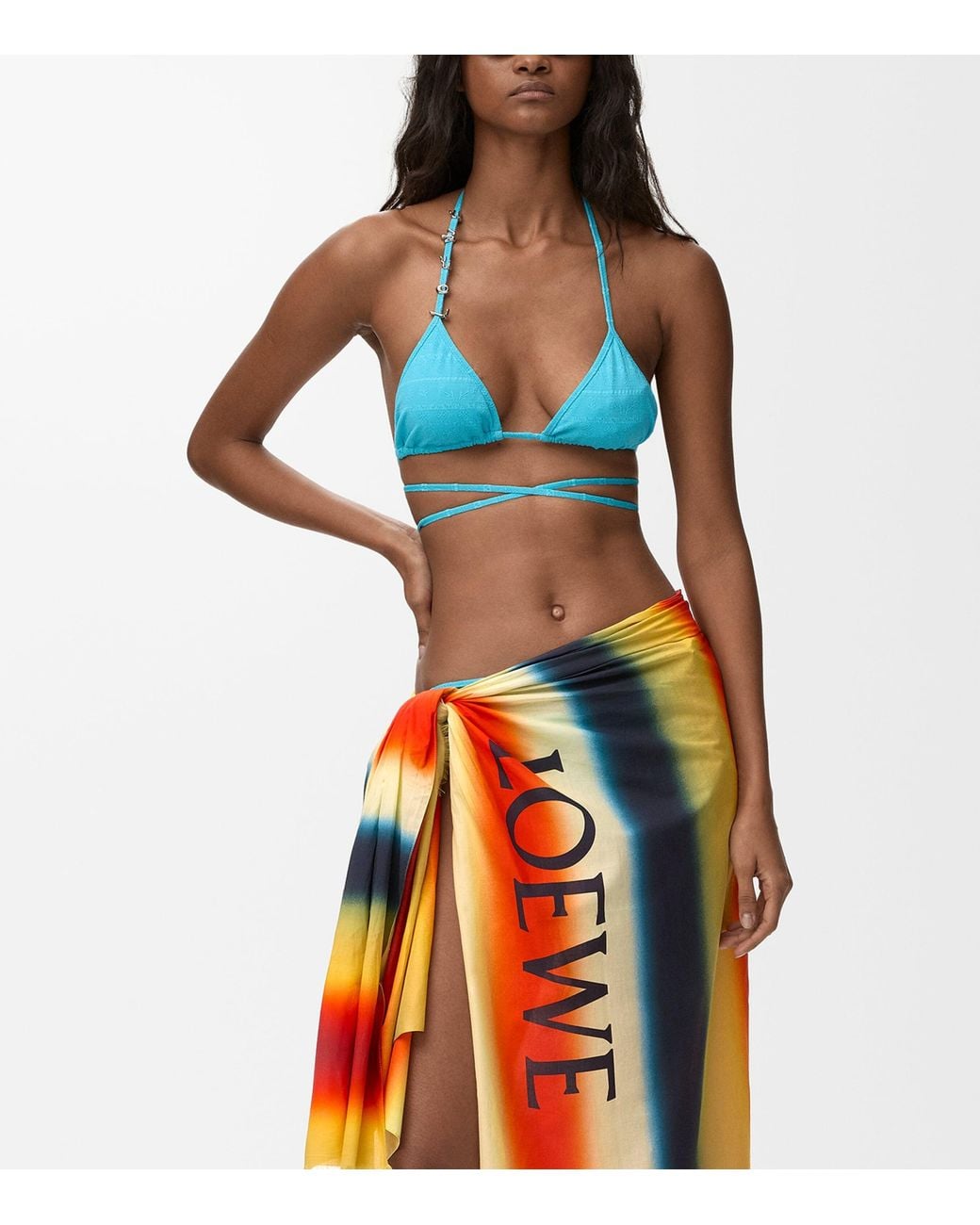 Loewe Orange X Paula's Ibiza Cotton Stripe Pareo