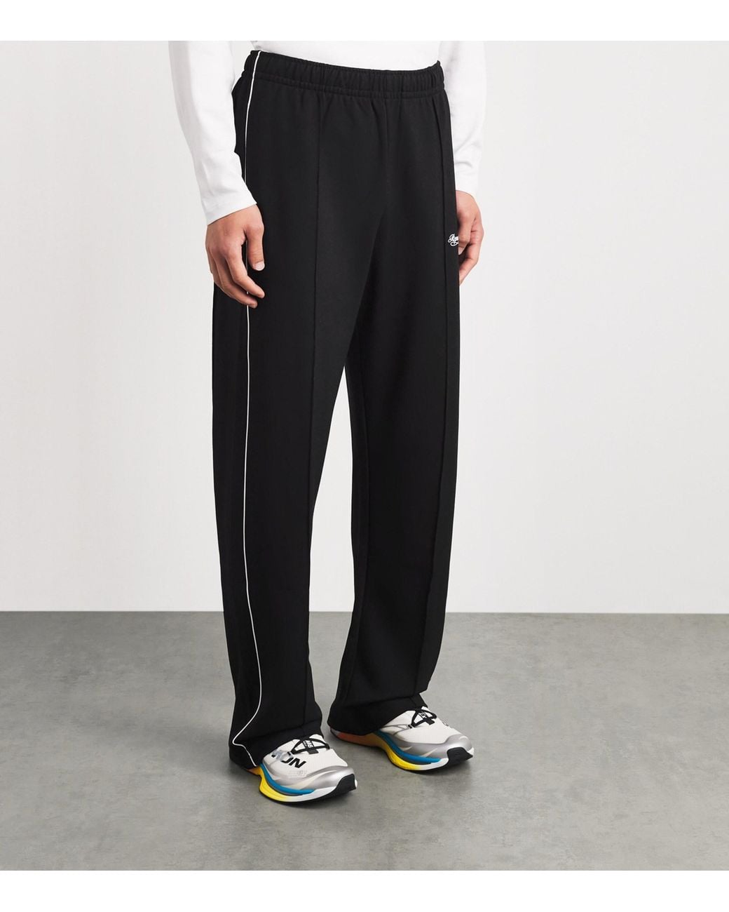 Represent Black Piping Logo Sweatpants for men