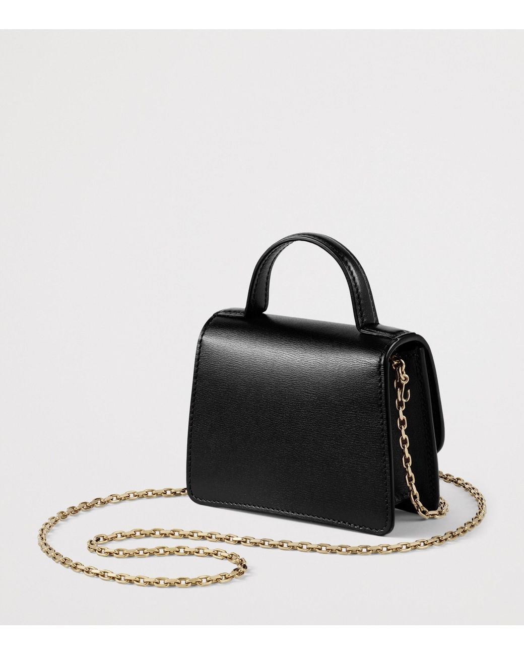 Cartier Black Micro Lambskin Panthère C De Top-Handle Bag