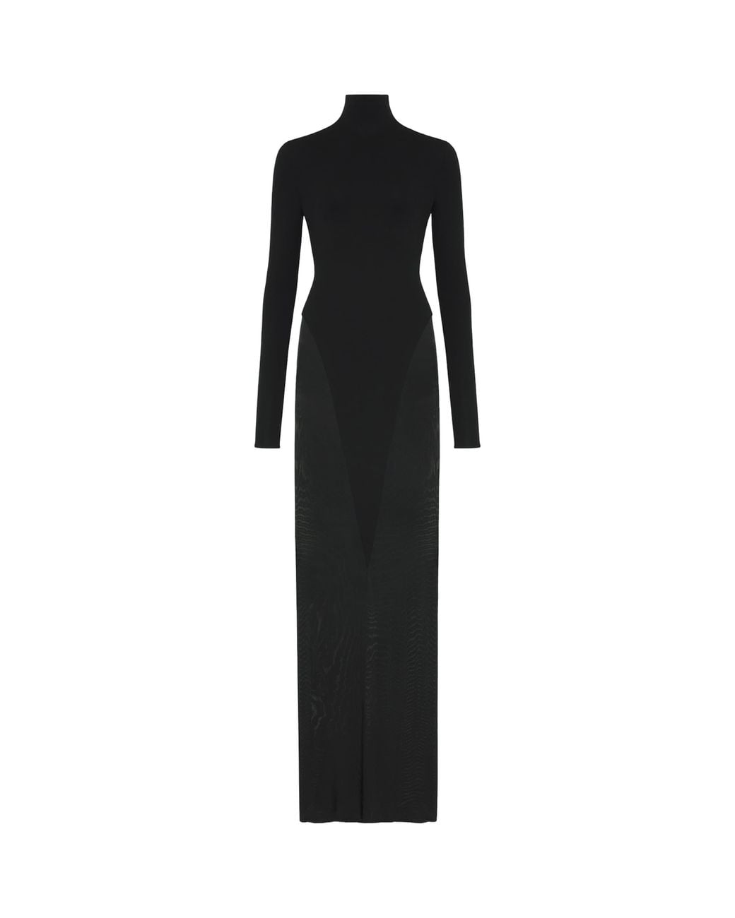 Alaïa Black Jersey High-Neck Maxi Dress