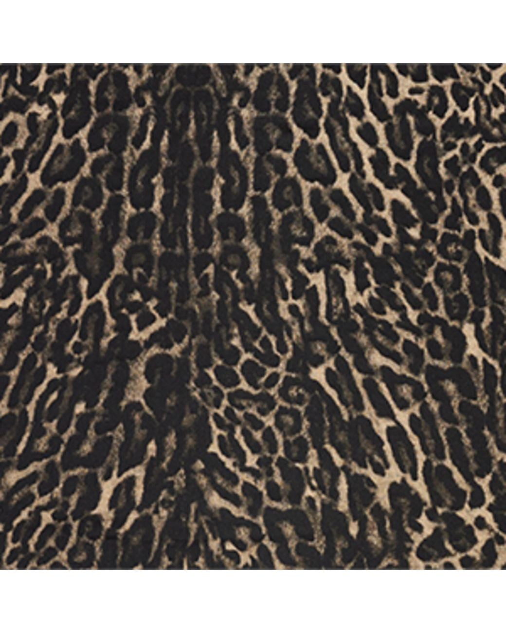 Saint Laurent Black Silk-Cashmere Leopard Print Square Scarf