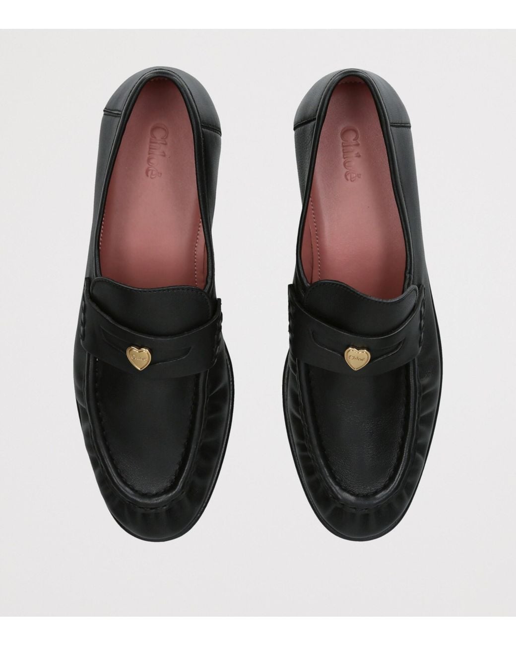 Chloé Black Lambskin Letti Loafers