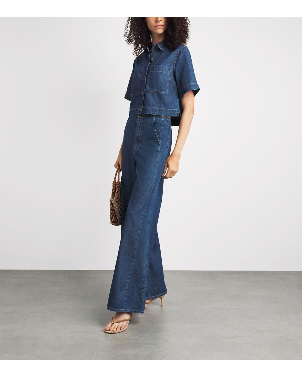 Veronica Beard Blue Chambray Spruce Shirt