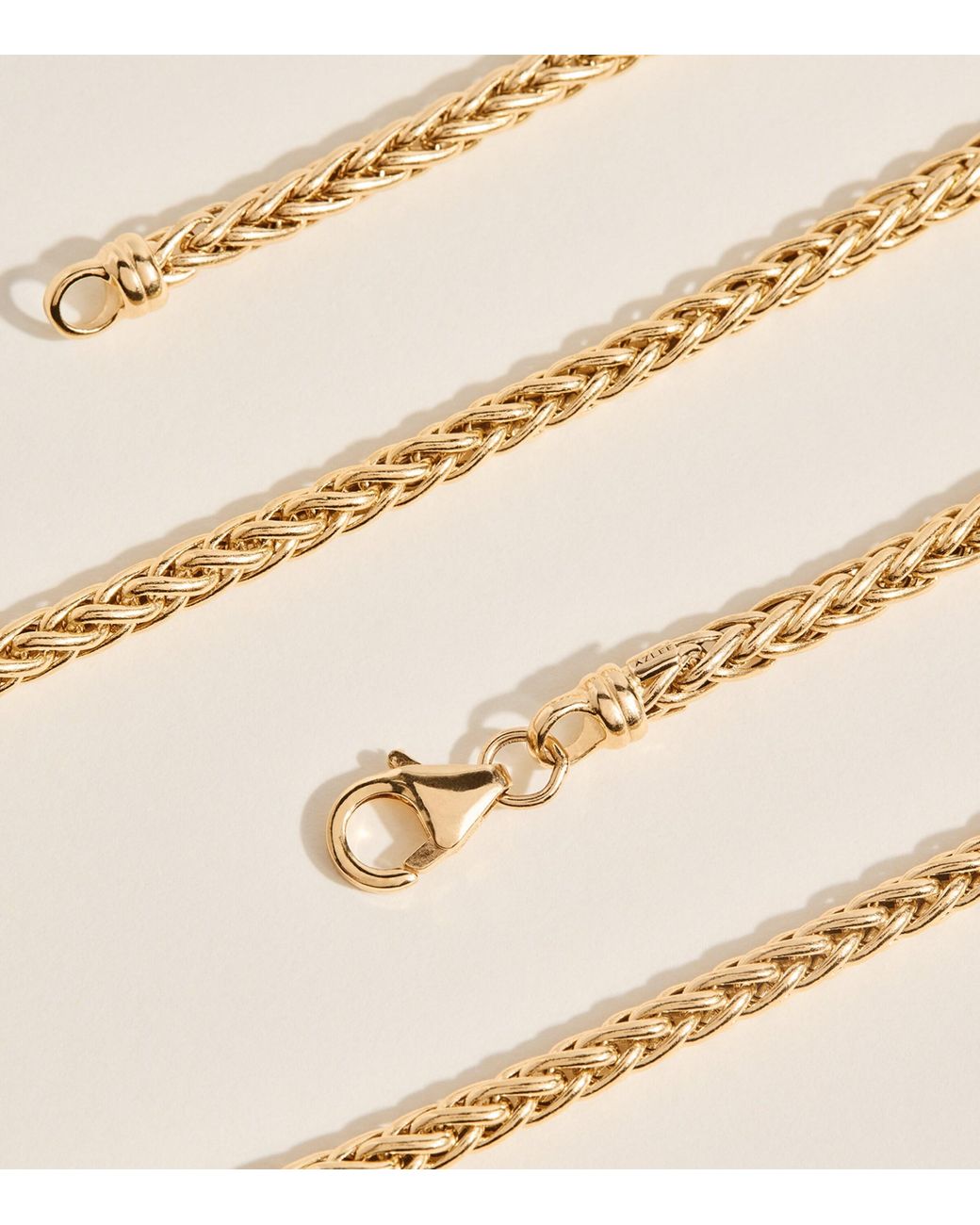 Azlee Natural Small Woven Chain Necklace