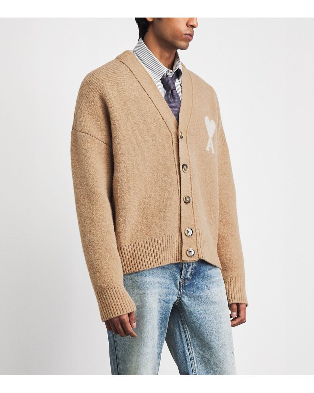 AMI Natural Ami De Coeur Cardigan for men