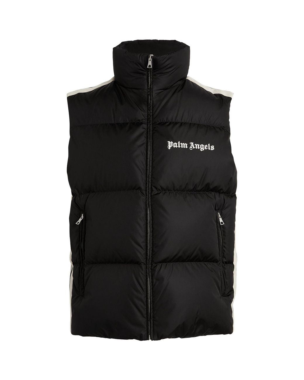 Moncler X Palm Angels Down Padded Rodman Gilet in Black | Lyst