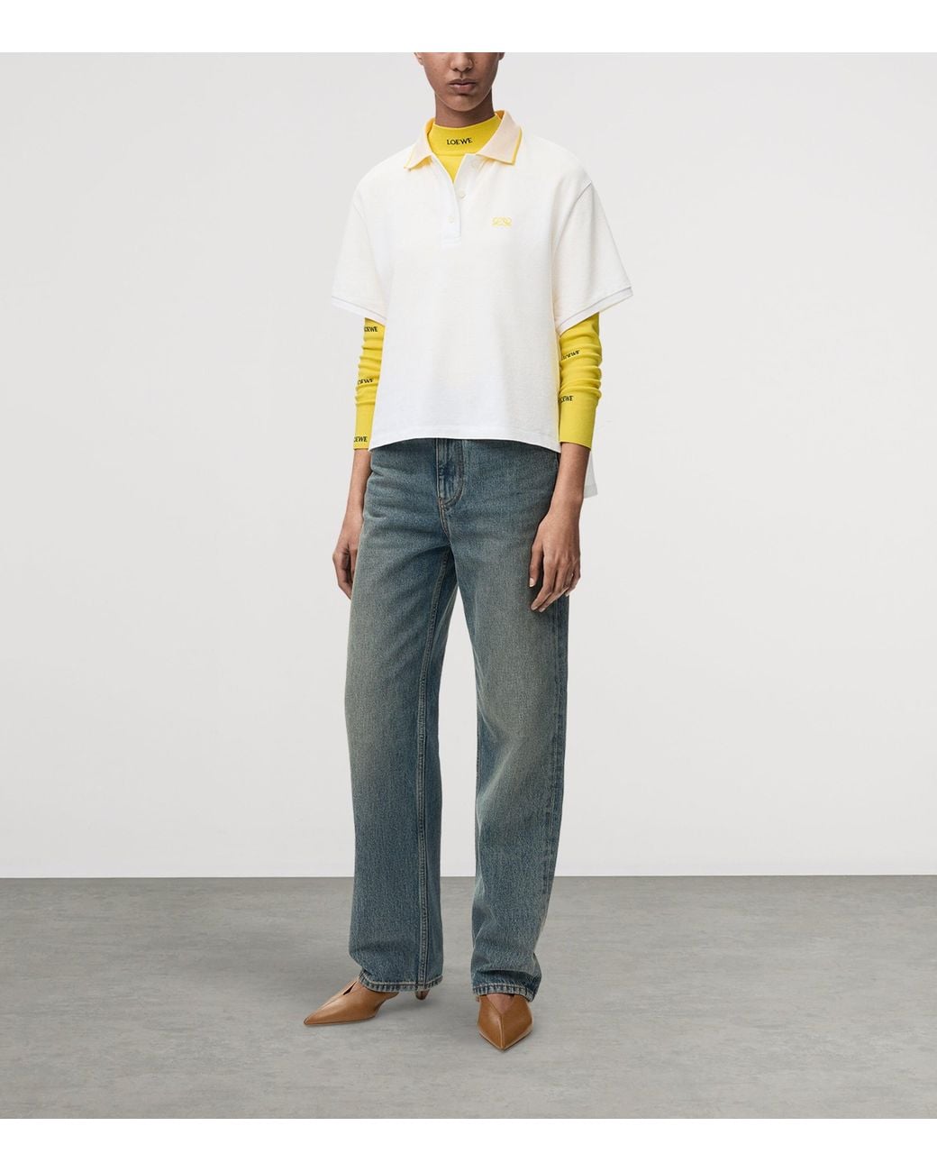 Loewe White Stretch-Cotton Polo Shirt