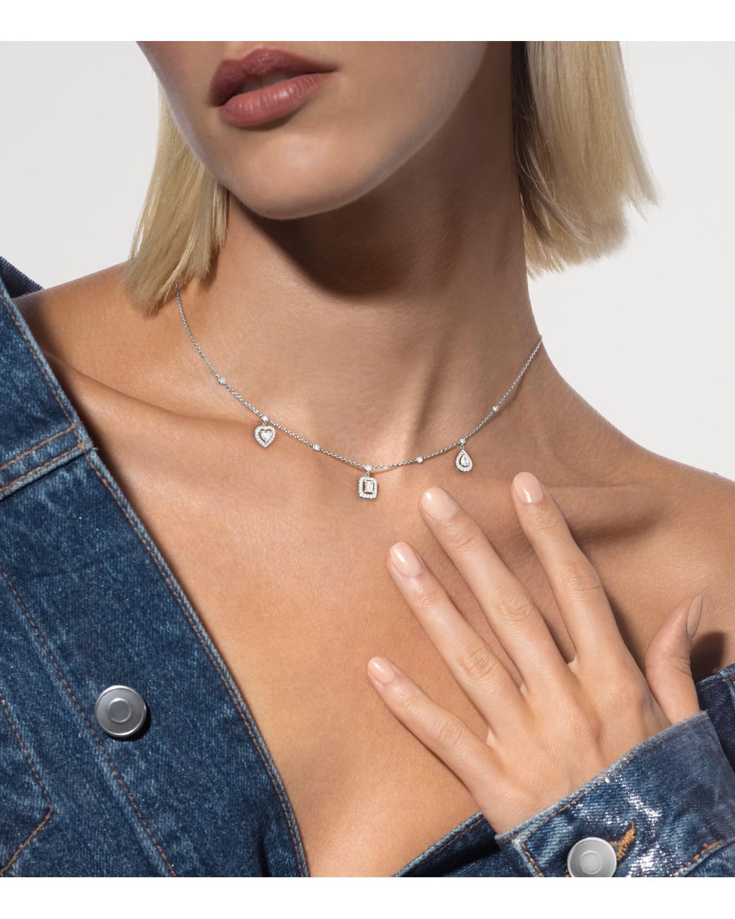 Messika Metallic My Twin Trilogy And Diamond Necklace