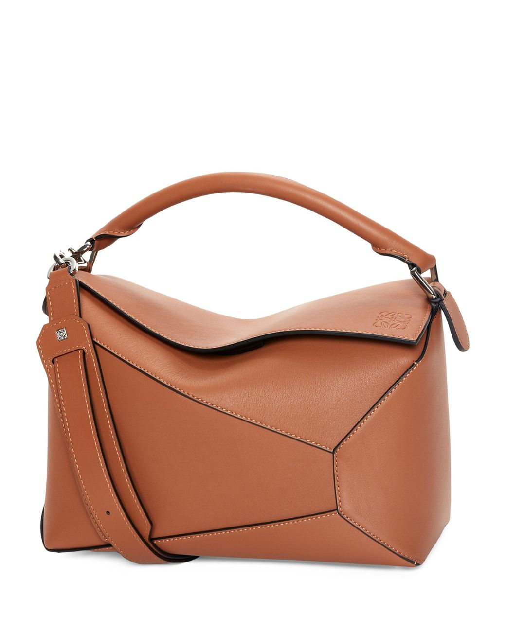 Loewe Brown Luxury Puzzle Bag In Classic Calfskin For