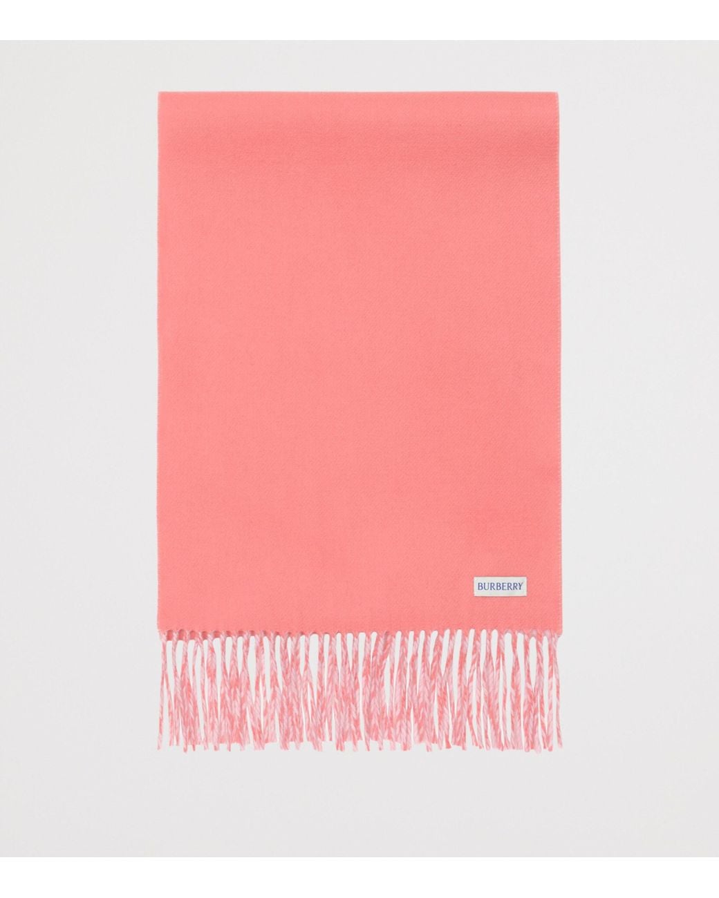 Burberry Pink Cashmere Ekd Stamp Scarf