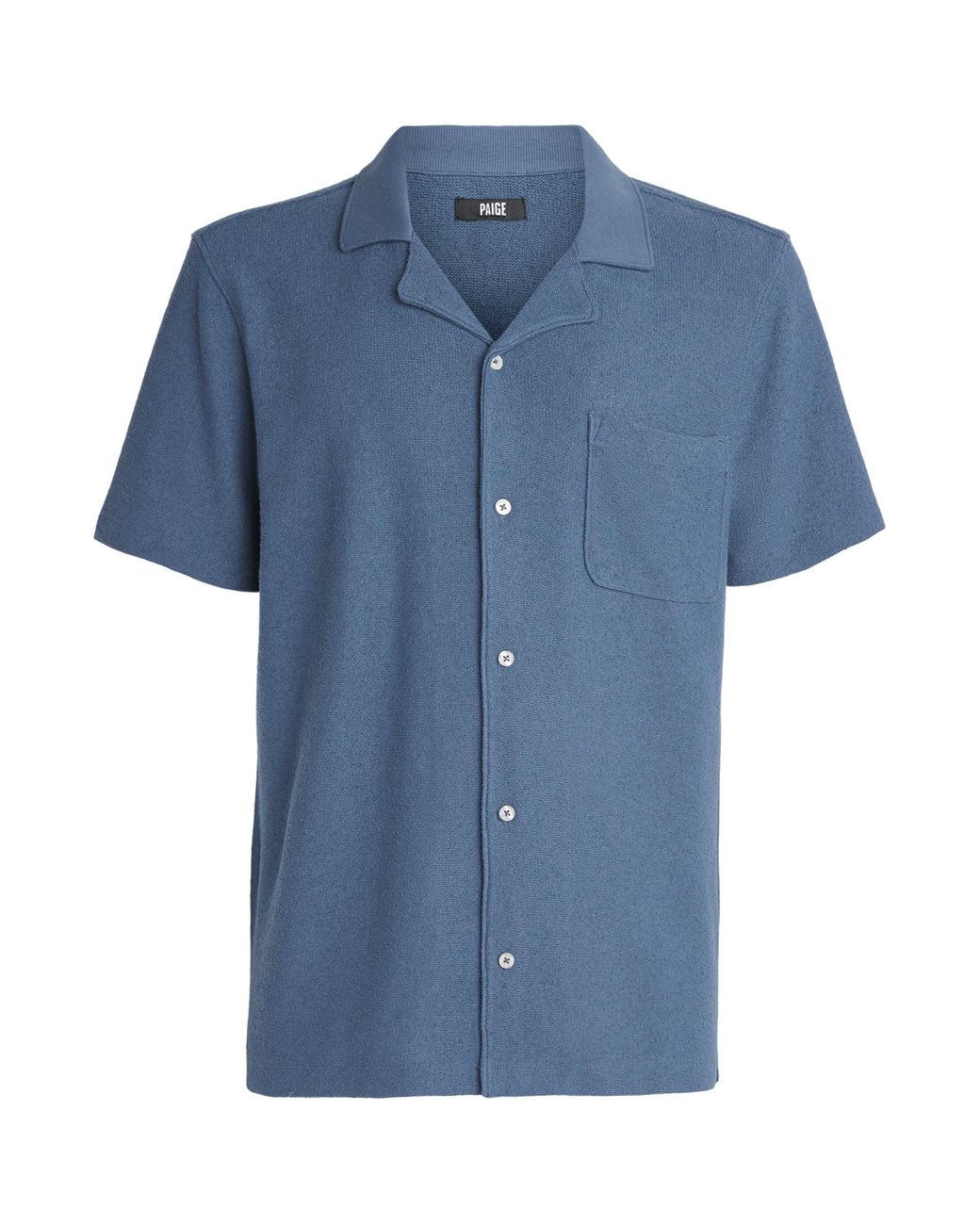 PAIGE Blue Bouclé Oliver Shirt for men