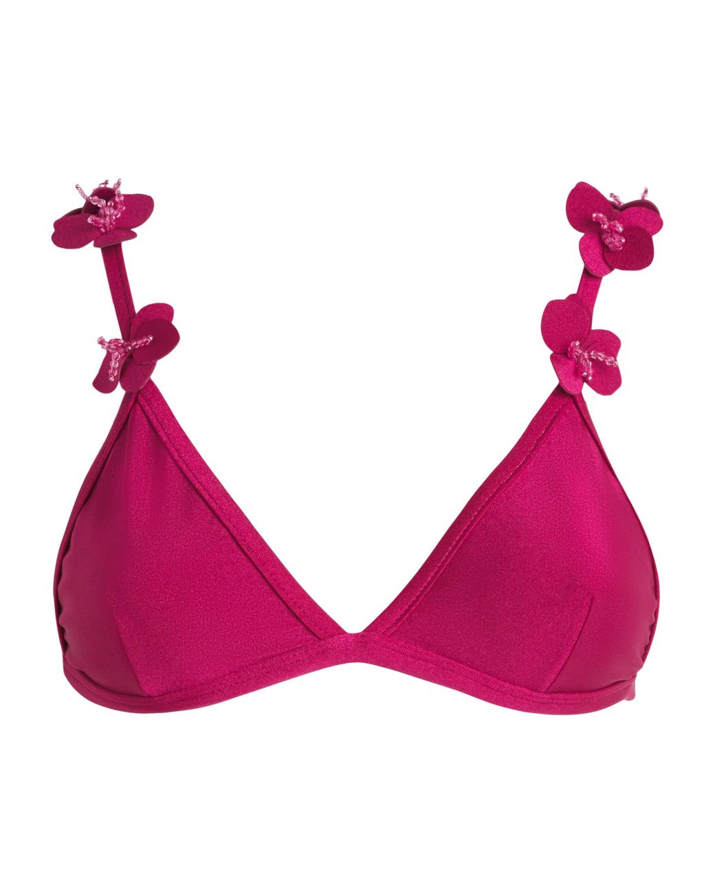 PATBO Pink Floral Triangle Bikini Top