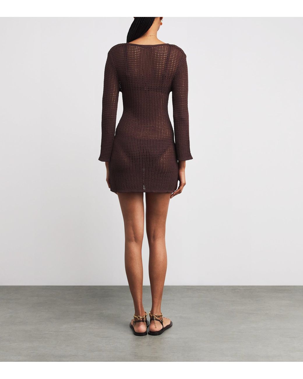 Melissa Odabash Crochet Ellis Mini Dress in Brown | Lyst Melissa Odabash Crochet Ellis Mini Dress in Brown | Lyst
