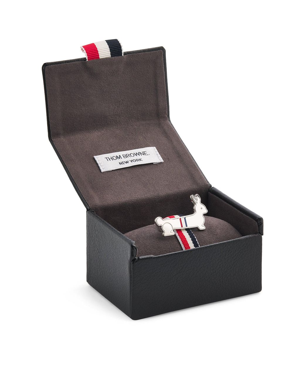 Thom Browne Black Sterling Rabbit Tie Bar for men