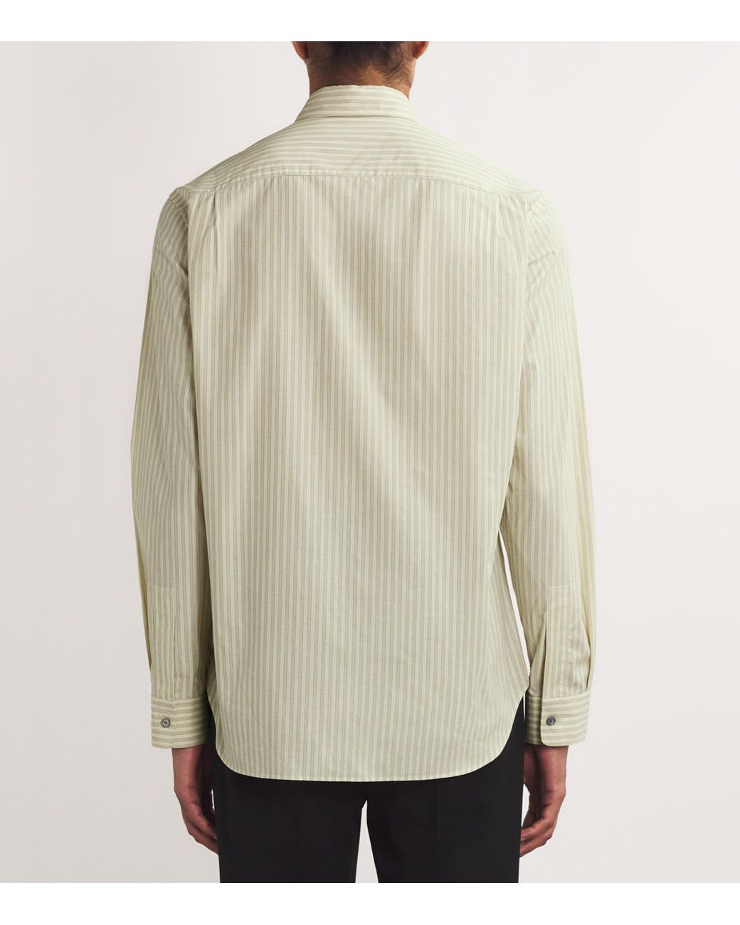 The Row Ashford Organic Cotton Striped Shirt in White for The Row Ashford Organic Cotton Striped Shirt in White for