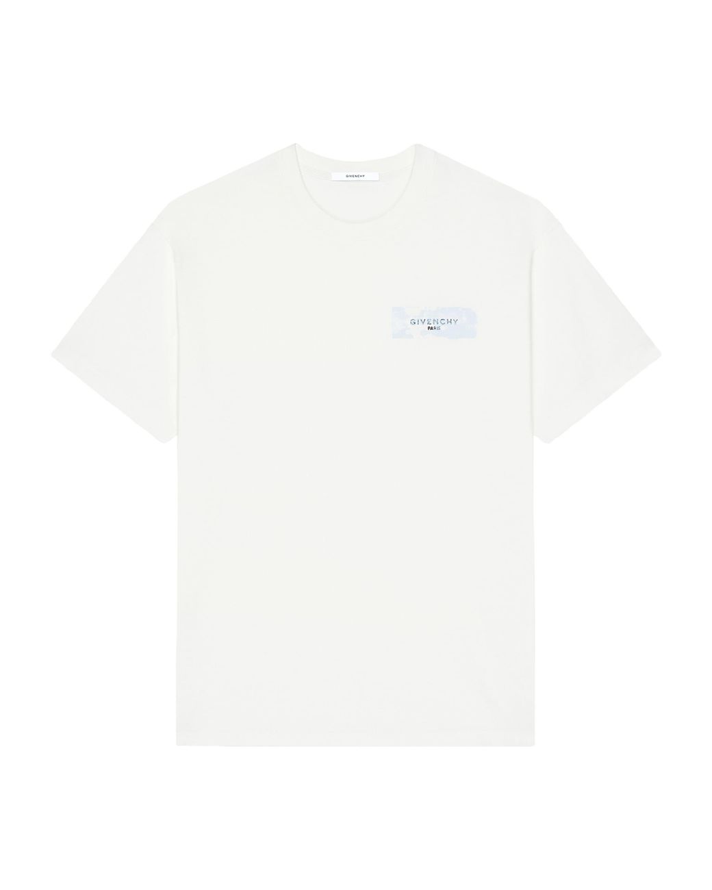 Givenchy White Cotton Logo-Tab T-Shirt for men