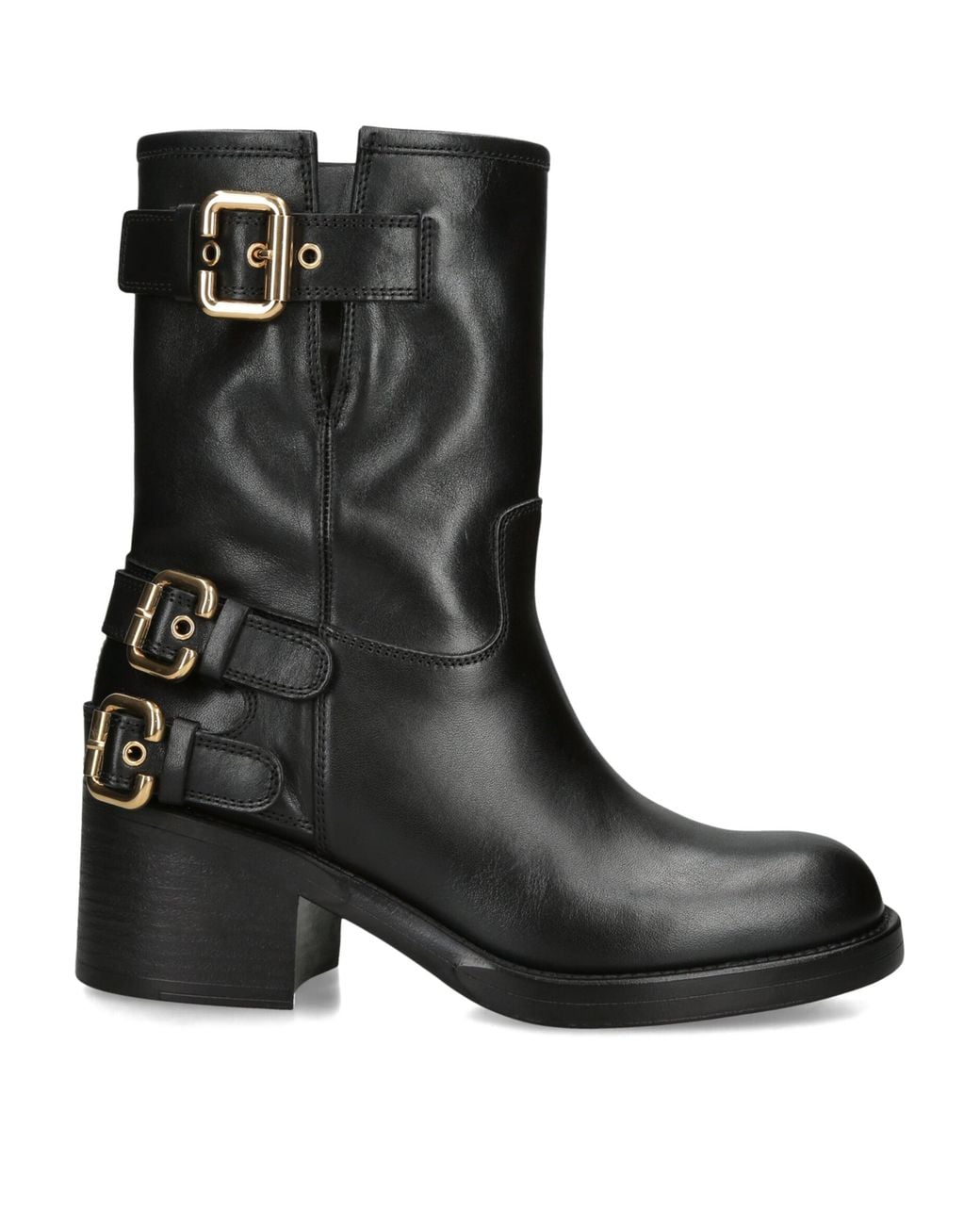 Chloé Black Leather Dakota Ankle Boots 60