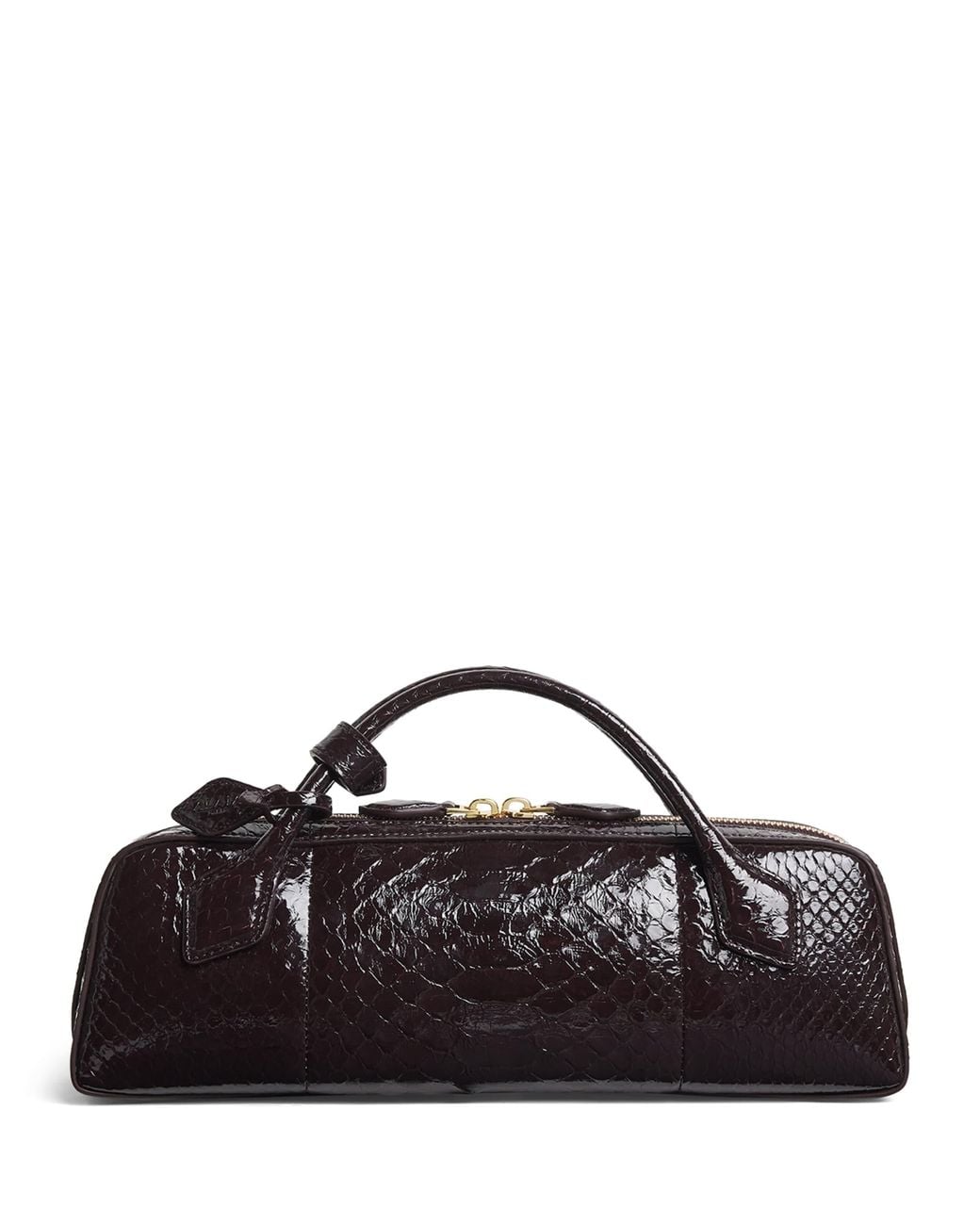 Alaïa Brown Snakeskin Le Teckel Top-Handle Bag