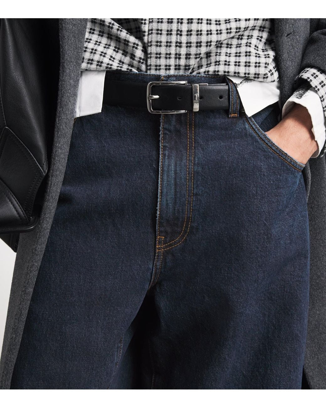 Séfr Blue Nasedo Barrel-Leg Jeans for men