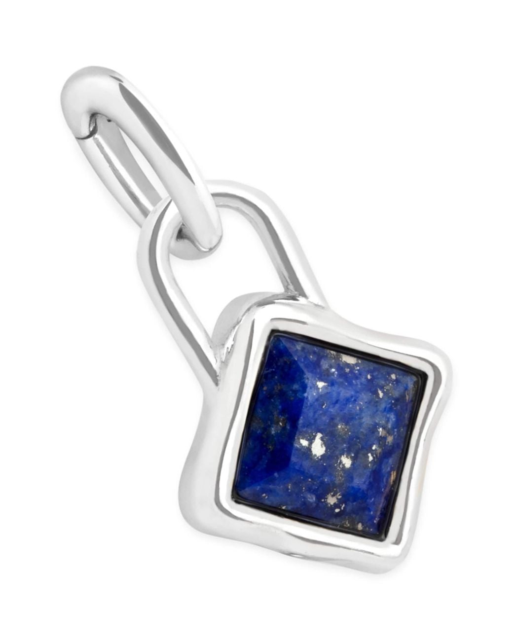 Astrid & Miyu Blue Rhodium-Plated September Birthstone Charm