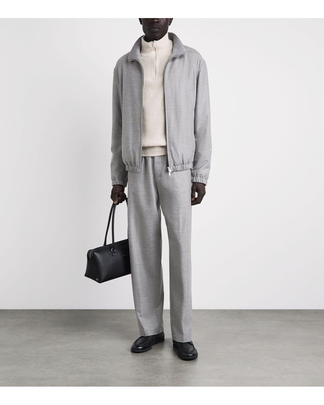 Lardini Gray Stretch-Virgin Wool Jacket for men